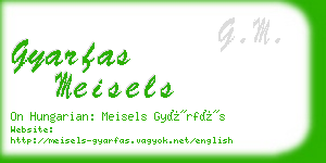 gyarfas meisels business card